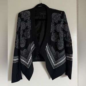 BCBGmaxazria Black and White Patterned Blazer